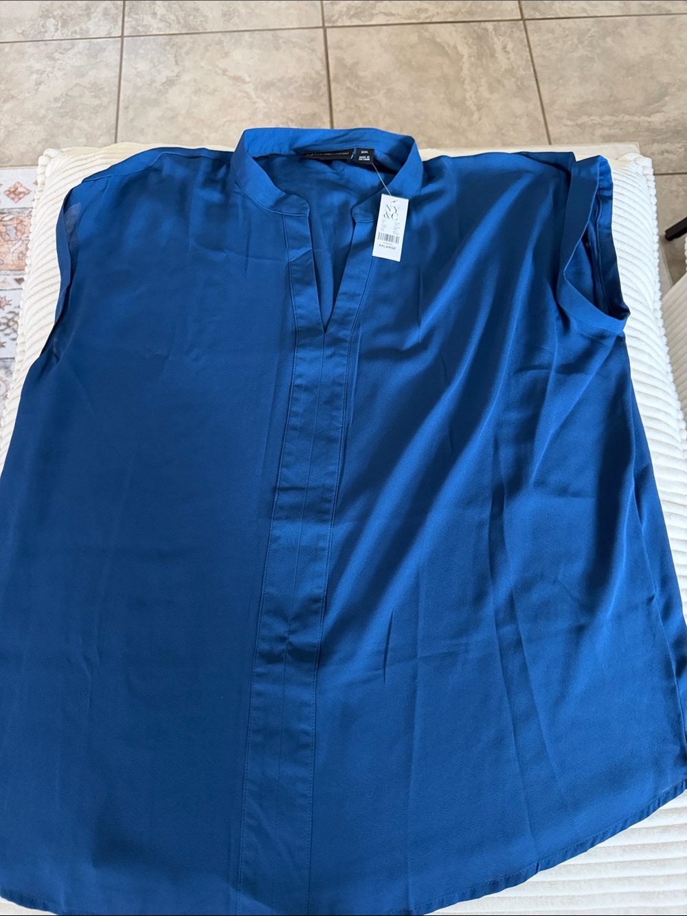 NY&C royal blue Blouse XL NWT